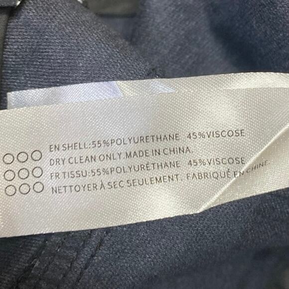 En Saison Women's Black Faux Vegan Leather High Waist Wide Leg Trousers Pants L - Picture 5 of 5